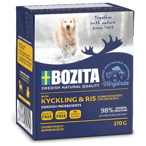 Bozita Naturals Happen in Gelee mit Hühnchen & Reis 370 g - 6 Stück