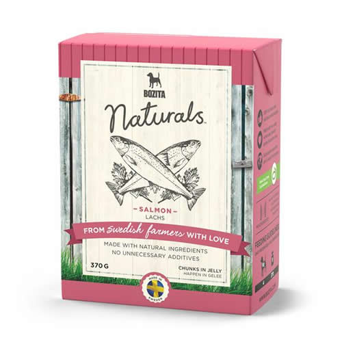 Bozita Naturals Happen in Gelee mit Lachs 370 g - 6 Stück