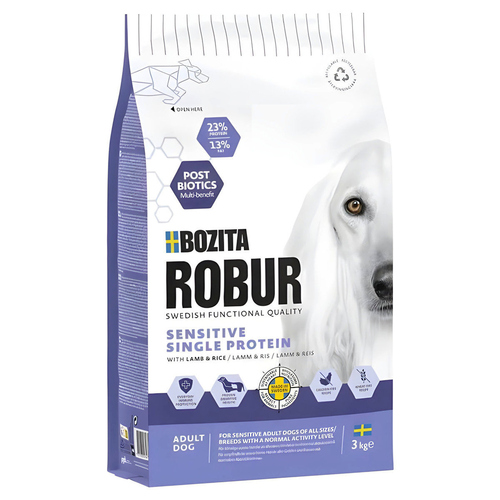 Bozita Robur Adult Sensitive Single Protein Lamm 3 kg