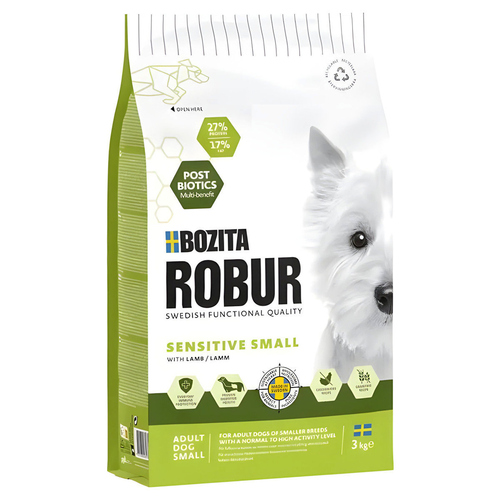 Bozita Robur Adult Small Breed Sensitive Lamm 3 kg