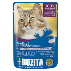 Abbildung Bozita Sterilised Hppchen in Gelee mit Pute 85 g - 12 Stck