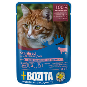 Abbildung Bozita Sterilised Hppchen in Gelee mit Rind 85 g - 12 Stck