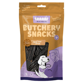 Braaaf Hundesnack Butchery Rinderleberstreifen 150 g