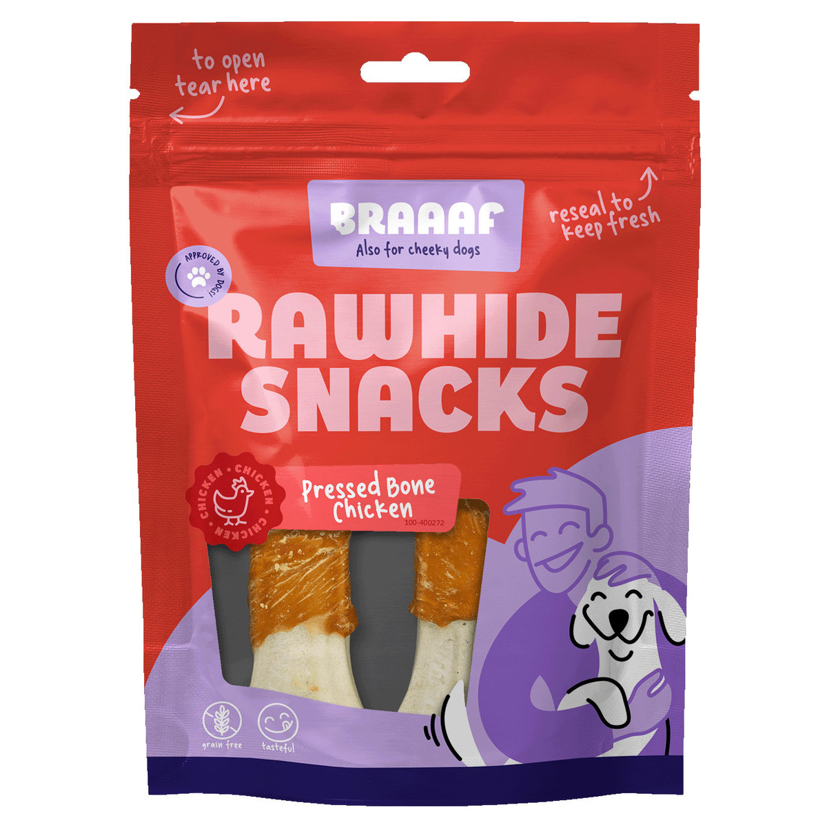 Hanfred SOS Denta Stick Huhn - Natürliche Zahnpflege Snacks Für Hunde Mit Hanfsamen