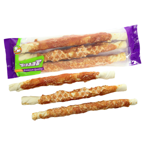 Braaaf Hundesnack Rawhide Twister Huhn 180 g