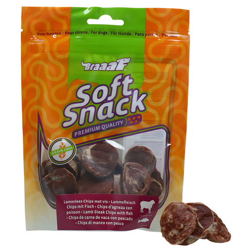 Braaaf Hundesnack Soft Snack Chips Lamm & Fisch 85 g