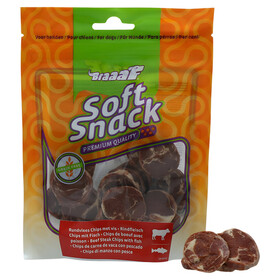 Braaaf Hundesnack Soft Snack Chips Rind & Fisch 85 g