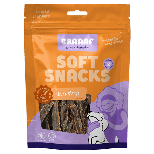 Braaaf Hundesnack Soft Snack Entenstreifen 85 g