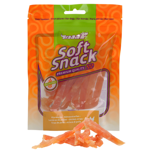 Braaaf Hundesnack Soft Snack Hühnerstreifen 85 g
