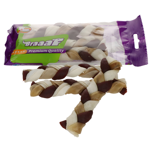 Braaaf Hundesnack Twister Braids 3er Pack / 80 g