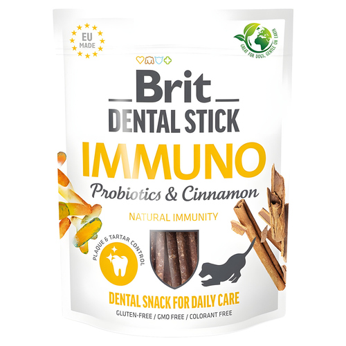 Brit Dog Hundesnack Dental Stick Immuno - Probiotics & Cinnamon 251 g