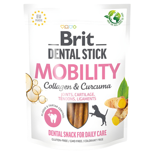 Brit Dog Hundesnack Dental Stick Mobility - Curcuma & Collagen 251 g