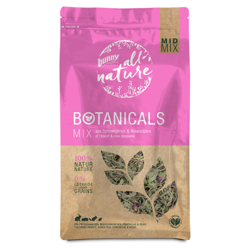 Bunny Nature Botanicals Mid Mix aus Spitzwegerich & Rosenblüten 120 g