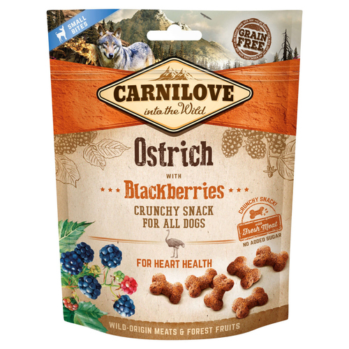 Carnilove Crunchy Strauß und Brombeeren 200 g - 6 Stück