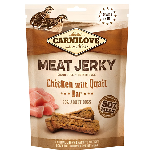 Produktbild von Carnilove Meat Jerky Huhn & Wachtel - 12 x 100 g