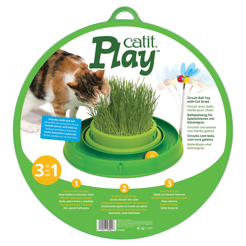 weitere Abbildung Catit 3in1 mit Gras und Spielzeug grn