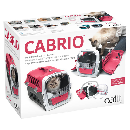 weitere Abbildung Catit Cabrio Transportbox rot/grau