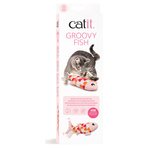 weitere Abbildung Catit Katzenspielzeug Tanzender Fisch / Groovy Fish pink