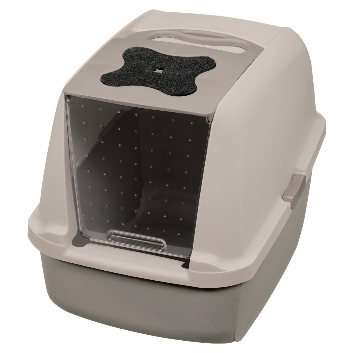 Catit Katzentoilette mit Abdeckung grau