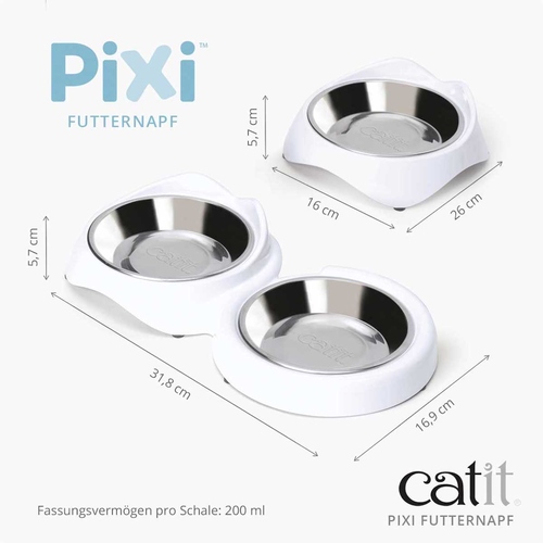 weitere Abbildung Catit Pixi Doppelnapf wei
