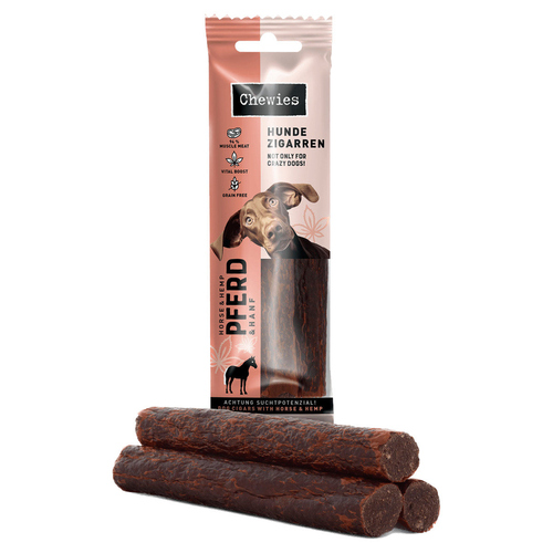 Chewies Hundezigarren Pferd + Hanf 75 g