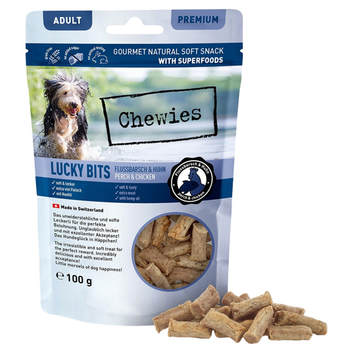 Chewies LUCKY BITS Flussbarsch & Huhn Adult 100 g