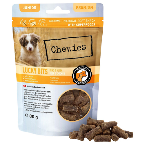 Chewies LUCKY BITS Rind & Huhn Junior 80 g