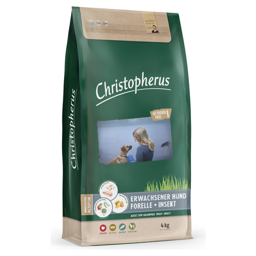 Christopherus Erwachsener Hund Getreidefrei Forelle & Insekt 4 kg