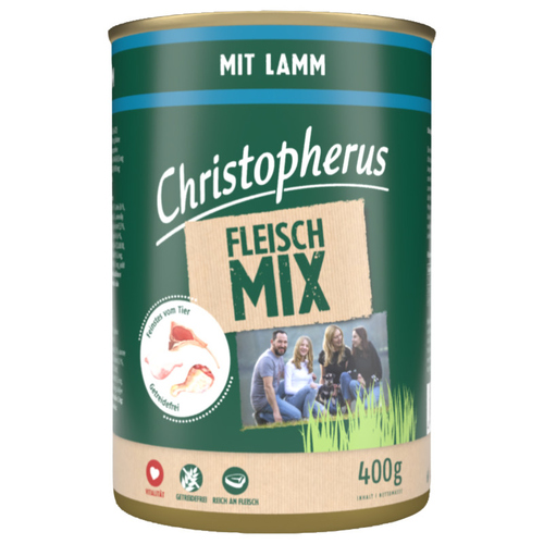 Christopherus Fleischmix mit Lamm 400 g - 6 Stück