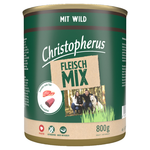 Christopherus Fleischmix mit Wild 800 g - 6 Stück