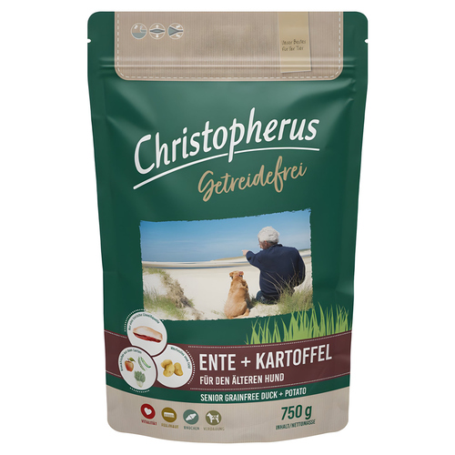 Christopherus Getreidefrei Älterer Hund Ente & Kartoffel 750 g