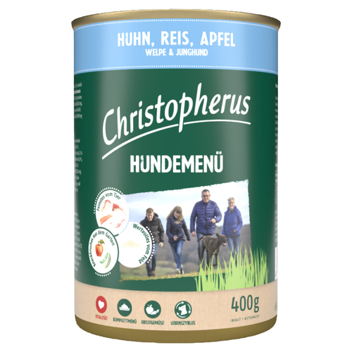 Christopherus Menue Junior mit Huhn, Reis, Apfel 400 g - 6 Stück