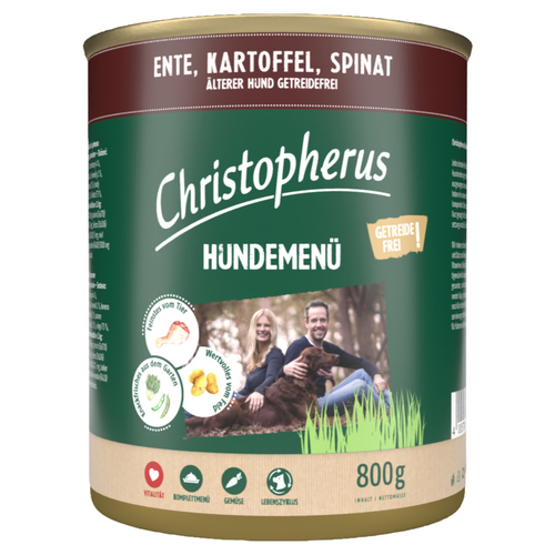 Christopherus Menue Senior mit Ente, Kartoffel, Spinat 800 g - 6 Stück