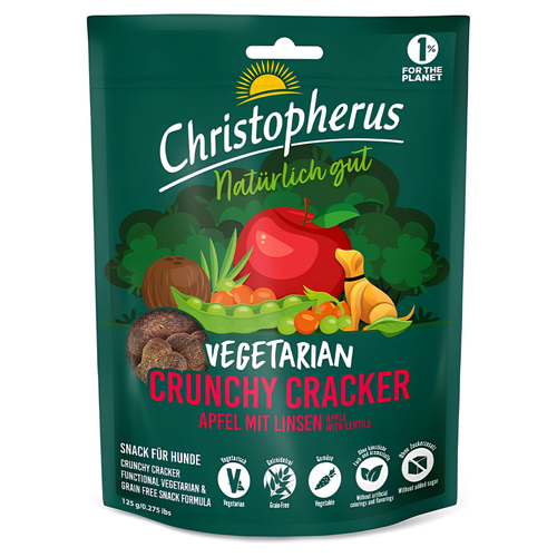 Christopherus Vegetarian Crunchy Cracker Apfel mit Linsen 125 g