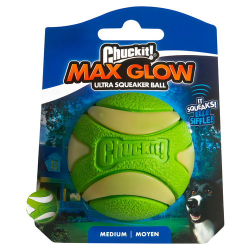 Chuckit! Hundespielzeug Max Glow Ultra Squeaker Ball