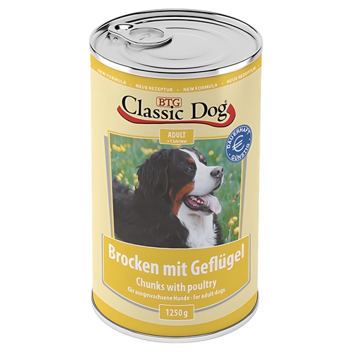 Classic Dog Brocken mit Geflügel 1250 g - 6 Stück