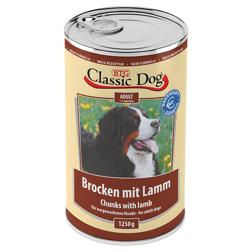 Classic Dog Brocken mit Lamm 1250 g - 6 Stück