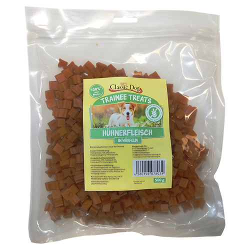 Classic Dog Trainee Treats Hühnerfleischwürfel 500 g