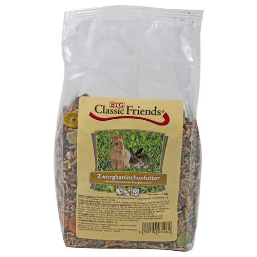 Classic Friends Zwergkaninchenfutter 1 kg - 5 Stück
