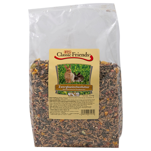 Classic Friends Zwergkaninchenfutter 2,5 kg - 4 Stück