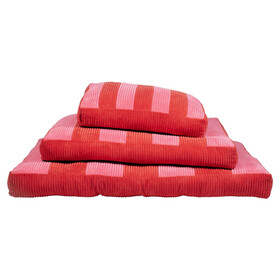 Coockoo Hundekissen Cozy Stripe rot/rosa