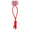 Coockoo Hundespielzeug Ball mit Seilschlaufe Swing Me rot/rosa Abbildung 2