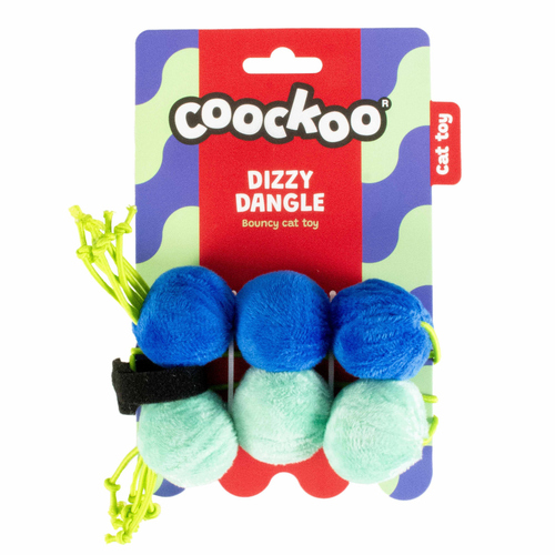 weitere Abbildung Coockoo Katzenspielzeug Bllchen Dizzy Dangle blau/grn