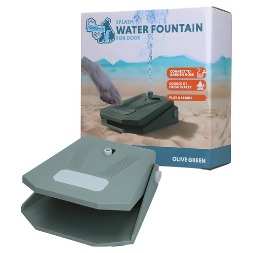 CoolPets Wasserfontäne Splash Water Fountain olivgrün