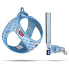 Curli Clasp Vest Geschirr Puppy Set skyblue-caro Abbildung 1