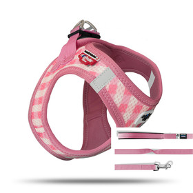 Abbildung Curli Vest Geschirr Puppy Set pink-caro