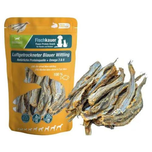 DAUERKAUER Fischkauer Blauer Wittling 150 g für Hunde
