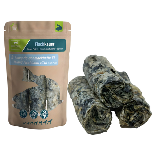 DAUERKAUER Fischkauer Island Kabeljau-Rollen XL 180 g