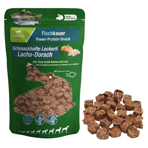 DAUERKAUER Fischkauer Lachs-Dorsch Leckerli 85 g