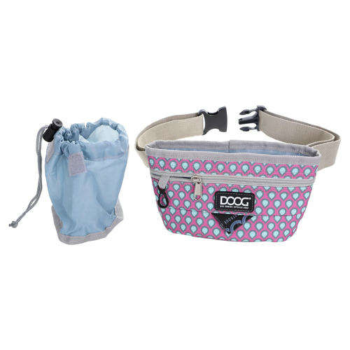 DOOG Treat Pouch - Snacktasche/Leckerlitasche Large Luna pink/tear drops